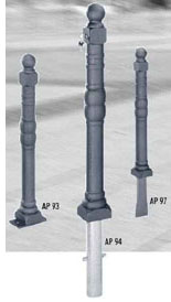Absperrpfosten aus Aluminiumguss