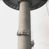 Betonsanierung an einem Fernmeldeturm mit 2 St�ck 6 m Rundb�hnen